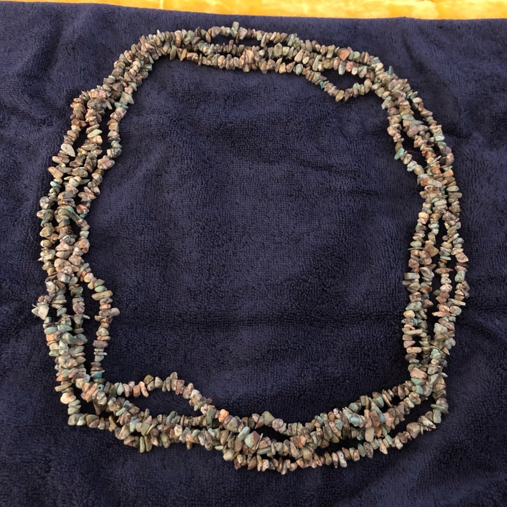Set of 3 36” Turquoise Strand Necklaces